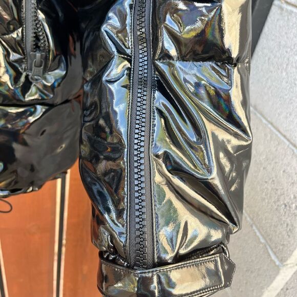 NEW Blanc Noir Afterburn Puffer Holographic Jacket Large RARE - Picture 9 of 9